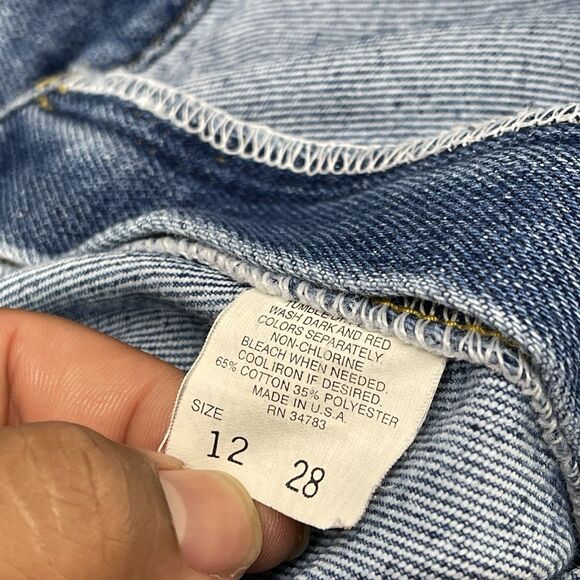 VTG LL Bean Jeans Women’s 12 M Straight Leg Cotton USA Made Freeport Maine - Picture 12 of 15